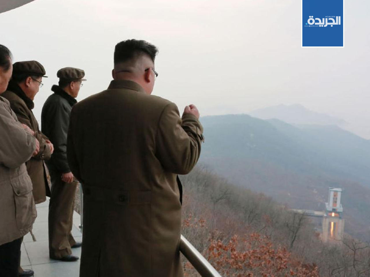 nالزعيم الكوري الشمالي كيم جونغ أون خلال تجربة سابقة