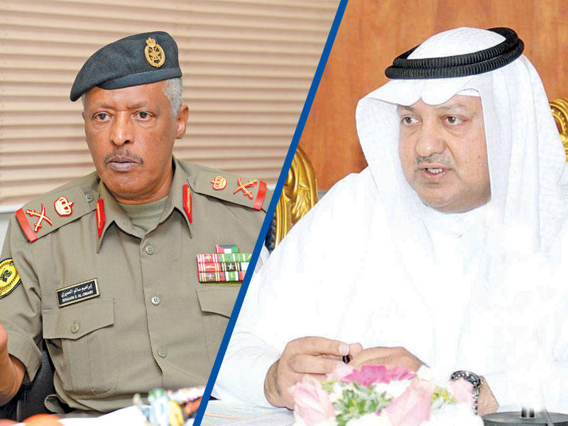 المتحدث الرسمي لوزارة الإعلام الوكيل المساعد لقطاع التخطيط الإعلامي والتنمية المعرفية محمد العواش - رئيس هيئة الخدمة الوطنية في وزارة الدفاع اللواء ركن ابراهيم العميري