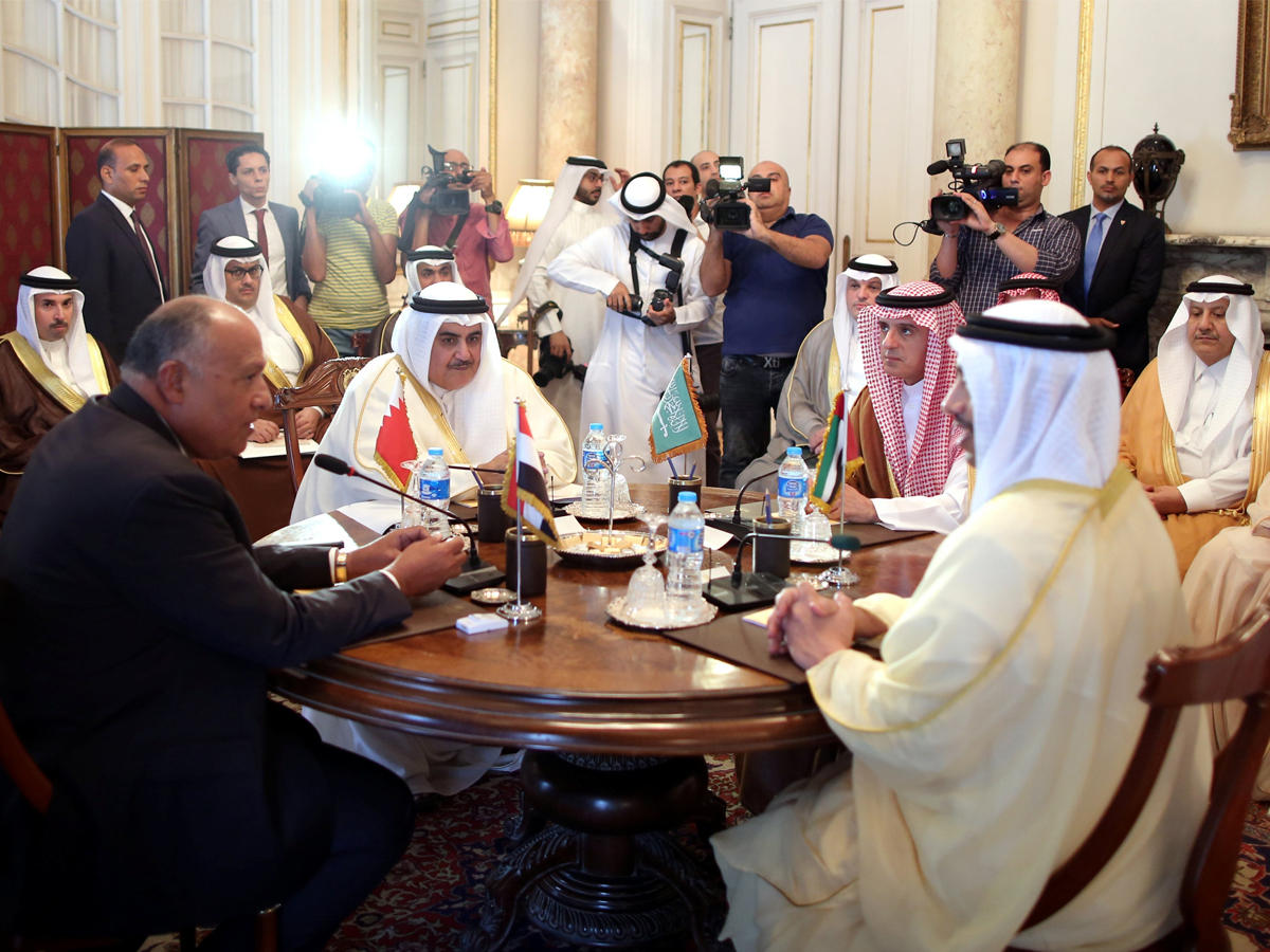 وزراء خارجية الدول الأربعة المقاطعة لقطر