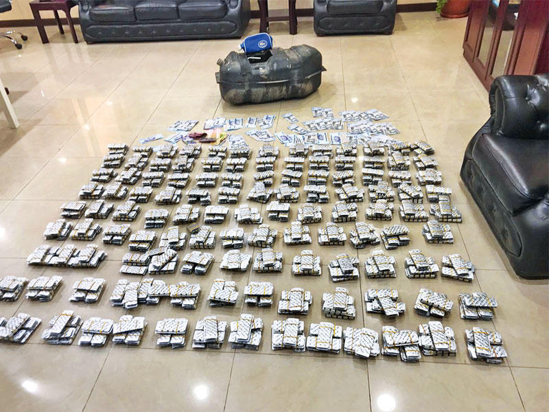 الحبوب المخدرة المضبوطة