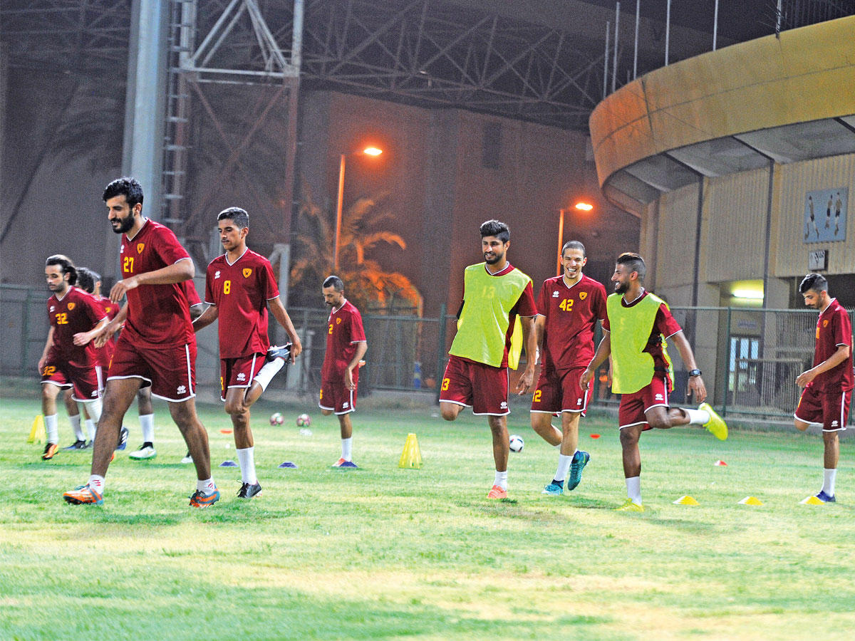 جانب من تدريبات القادسية (تصوير عوض التعمري)n