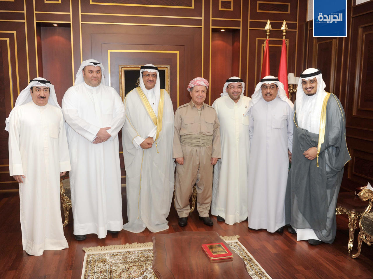 البارزاني ملتقياً الوفد الإعلامي الكويتي