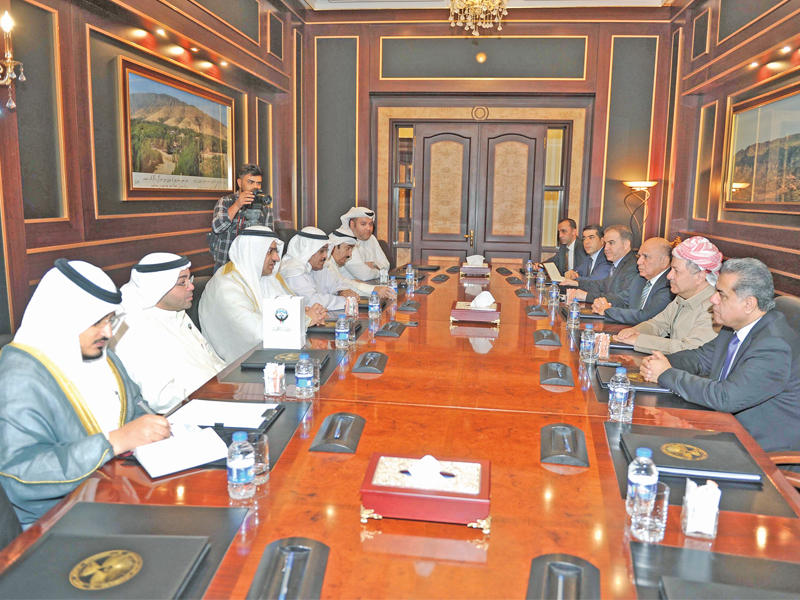 البارزاني متحدثاً للوفد الكويتي أمس الأول    (كونا) 