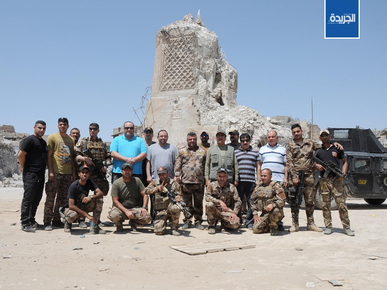 الوفد الإعلامي الكويتي أثناء زيارته مدينة الموصل العراقية