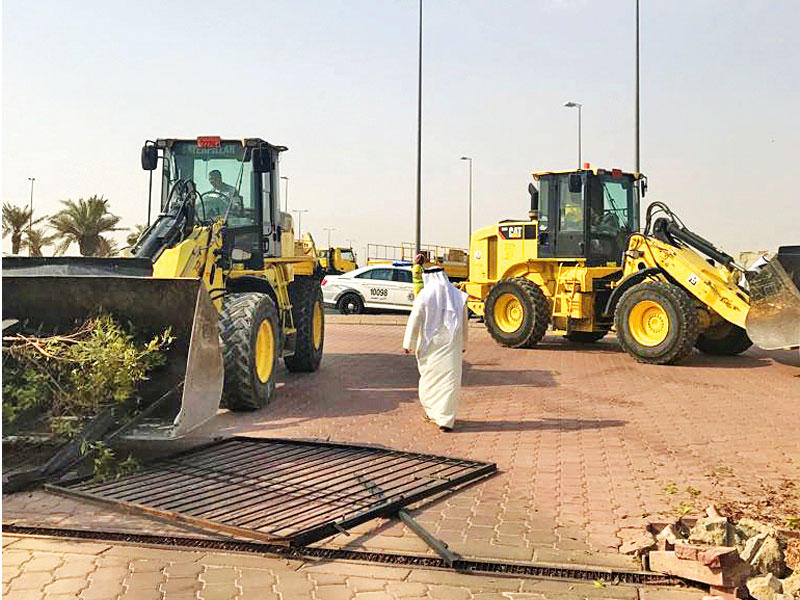 جانب من حملة إزالة التعديات