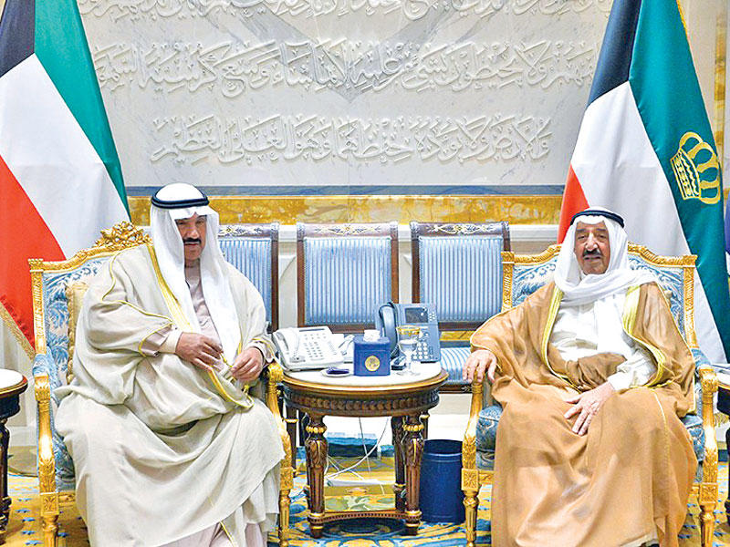 صاحب السمو مستقبلاً ناصر المحمد  اليوم 