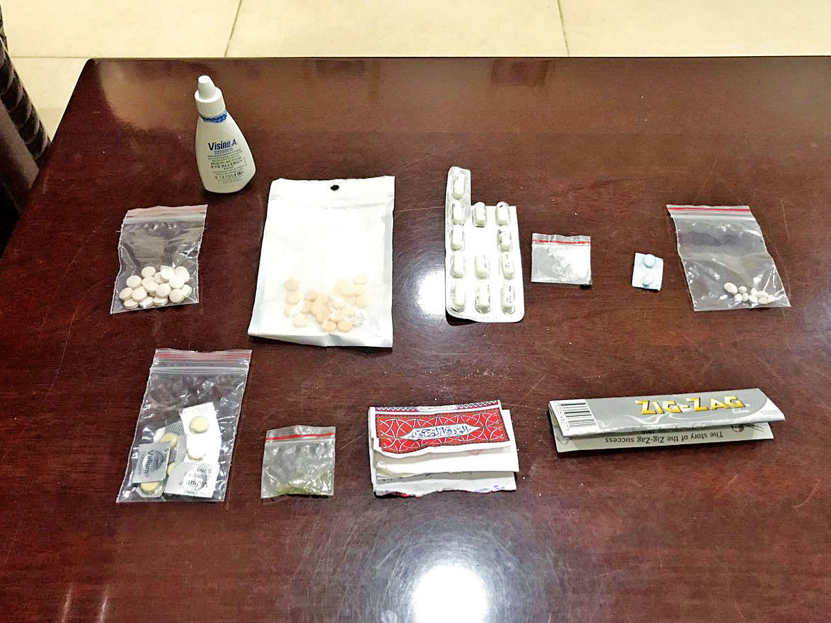 المواد المخدرة المضبوطة