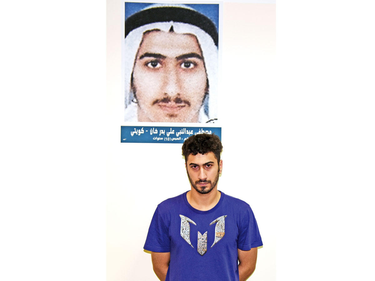 المتهم بعد ضبطه