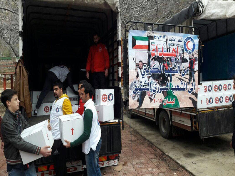 جانب من المساعدات الكويتية