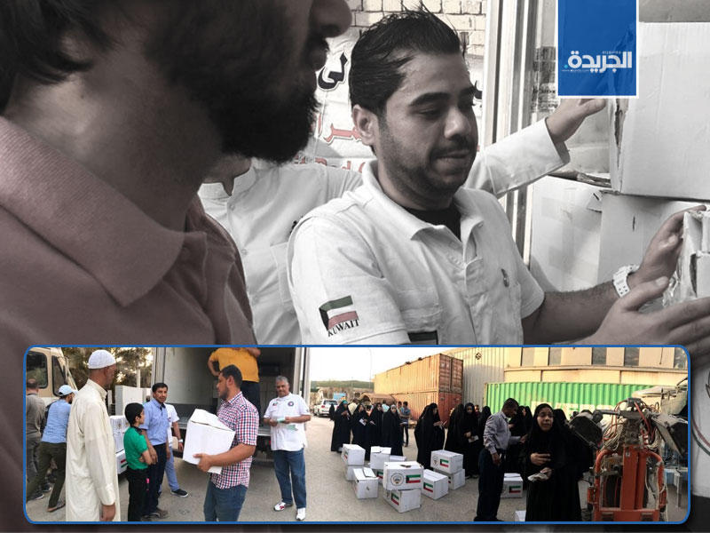  جانب من توزيع المساعدات في البصرة 