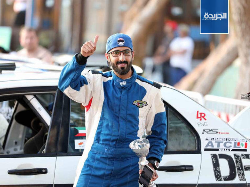  السائق الكويتي مشاري الظفيري خلال مشاركته في بطولة الشرق الأوسط للراليات 
