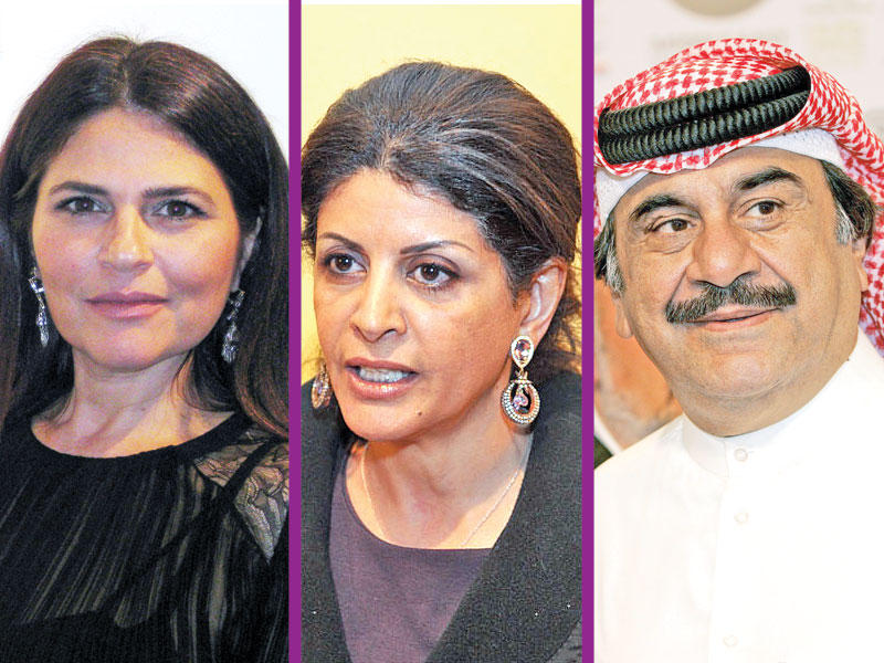 من يمين الصورة عبدالحسين عبدالرضا , فارعة السقاف و أميرة بهبهاني