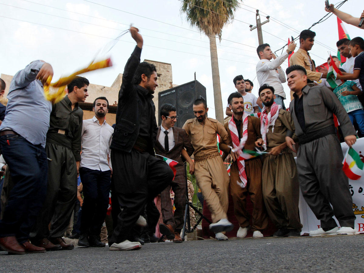 الاكراد يتجمعوا لدعم استفتاء على انفصال المنطقة الكردية شمال العراق - ارشيفية