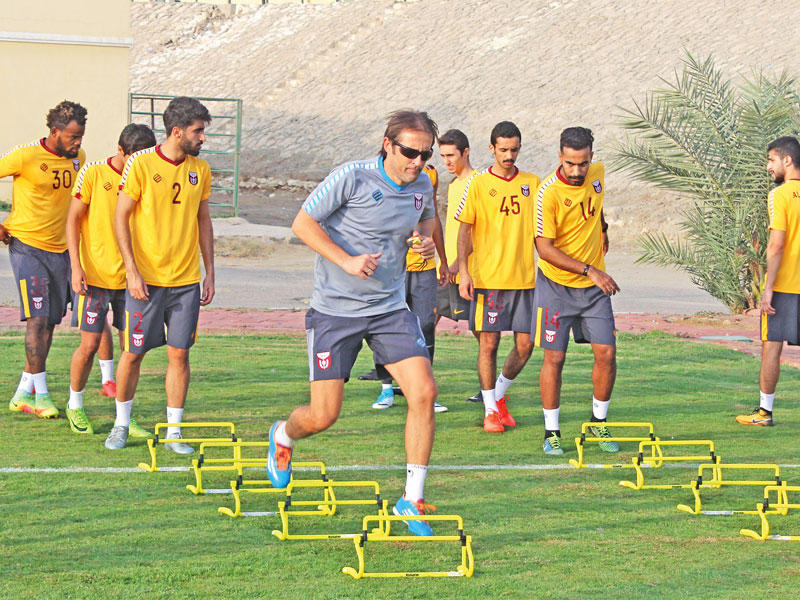 إحدى الحصص التدريبية للنصر خلال معسكره بالقاهرة