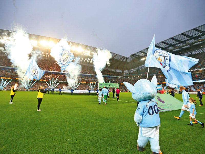 استاد الاتحاد الخاص بنادي مانشستر سيتي قبل بداية إحدى مباريات الموسم الحالي