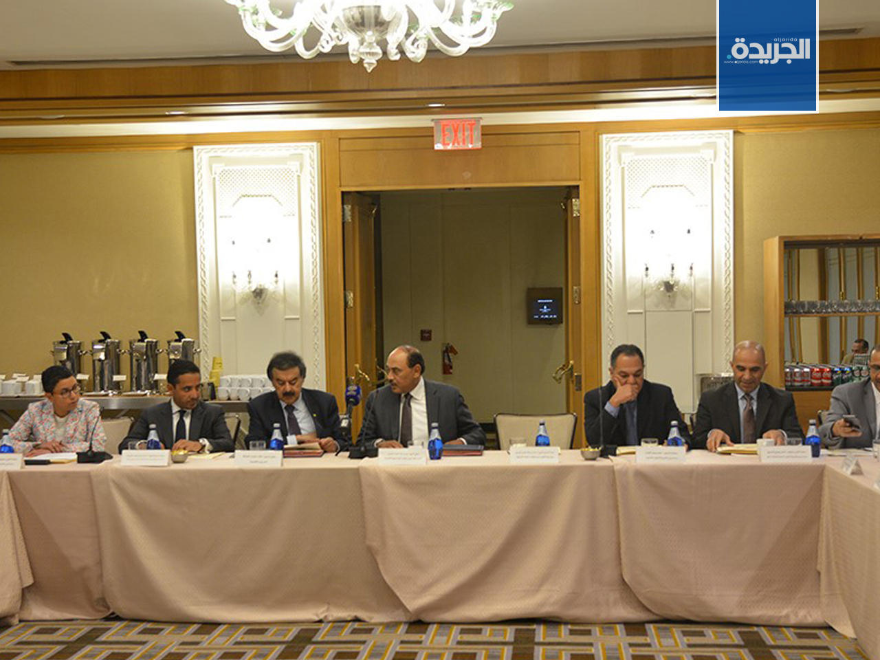 صباح الخالد خلال الاجتماع التنسيقي للحوار الاستراتيجي