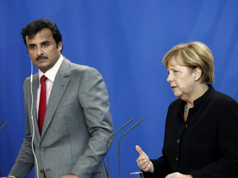 أمير قطر الشيخ تميم بن حمد آل ثاني و  المستشارة الألمانية آنجيلا ميركل - ارشيفية