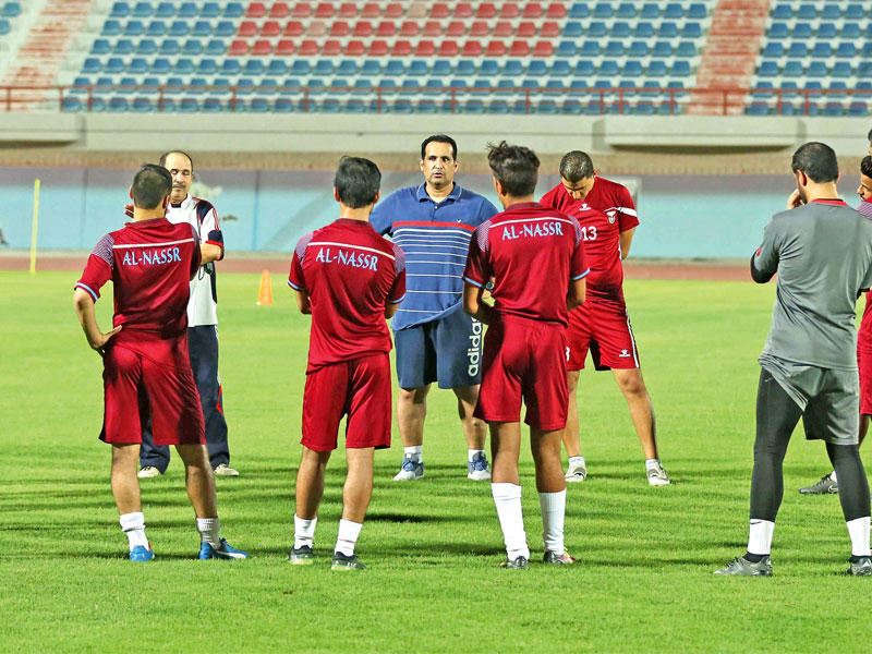 جانب من تدريب سابق لفريق النصر 