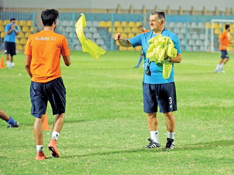 بونياك في تدريب سابق للجهراء 