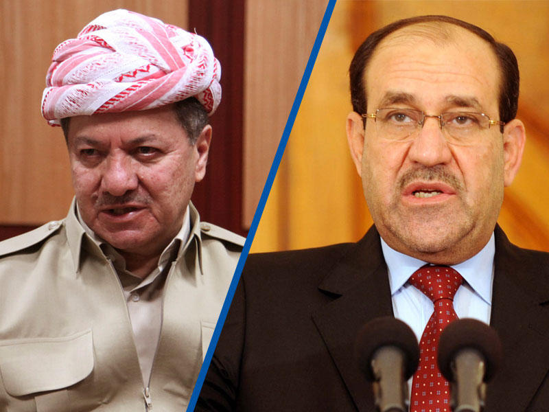  نائب الرئيس العراقي نوري المالكي - رئيس اقليم كردستان مسعود البارزاني