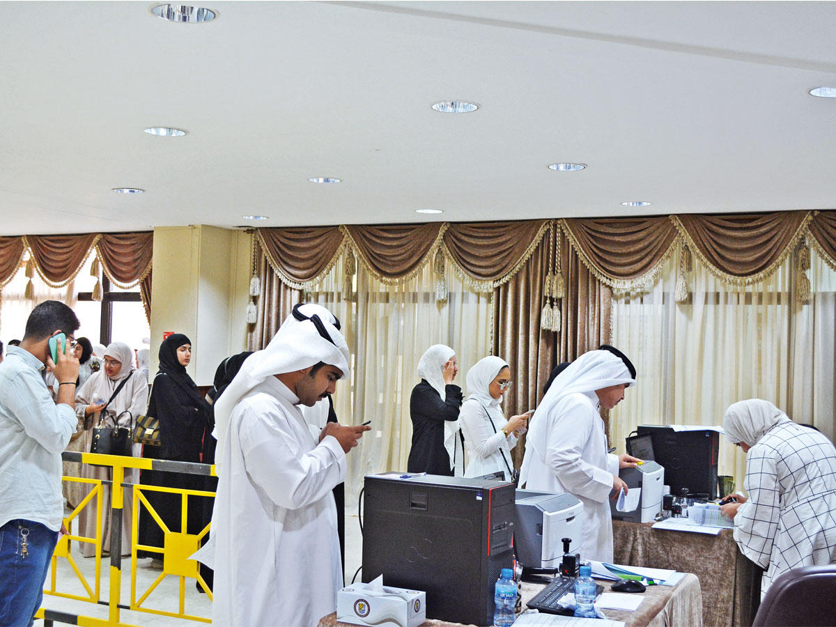 جانب من عمليات التسجيل بالهندسة 