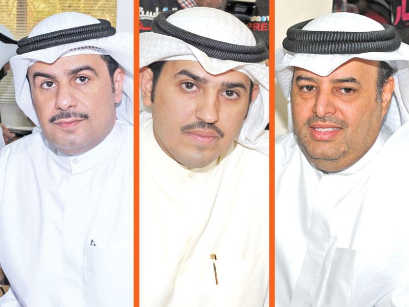 مبارك الحجرف و ناصر الدوسري و ثامر السويط