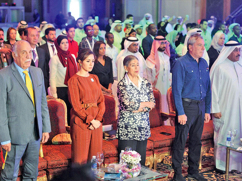 جانب من الحضور خلال حفل افتتاح الملتقى الإعلامي الشبابي