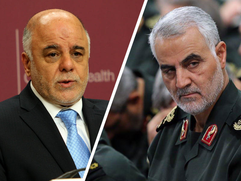 قاسم سليماني و رئيس الوزراء العراقي د. حيدر العبادي