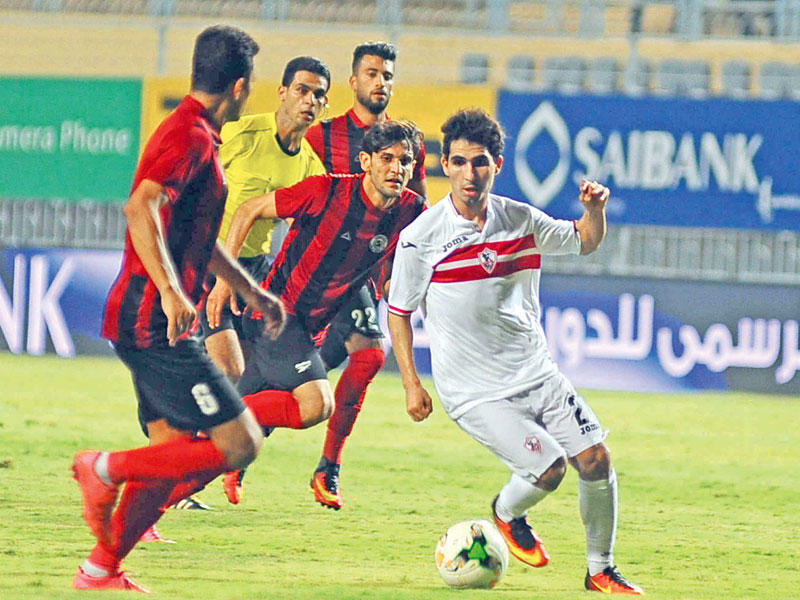 جانب من مباراة الزمالك والداخلية