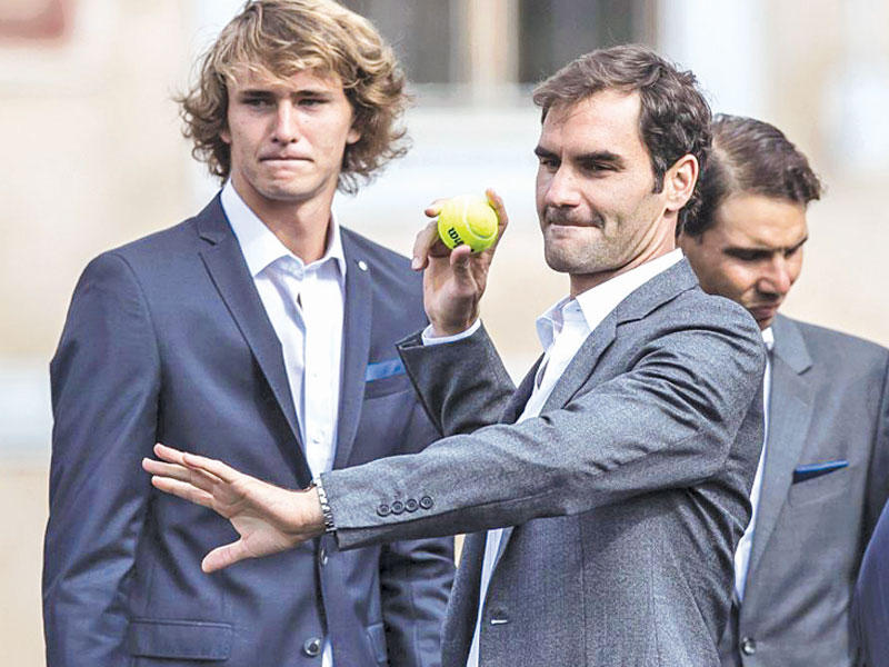 جم كرة المضرب السويسري روجيه فيدرر