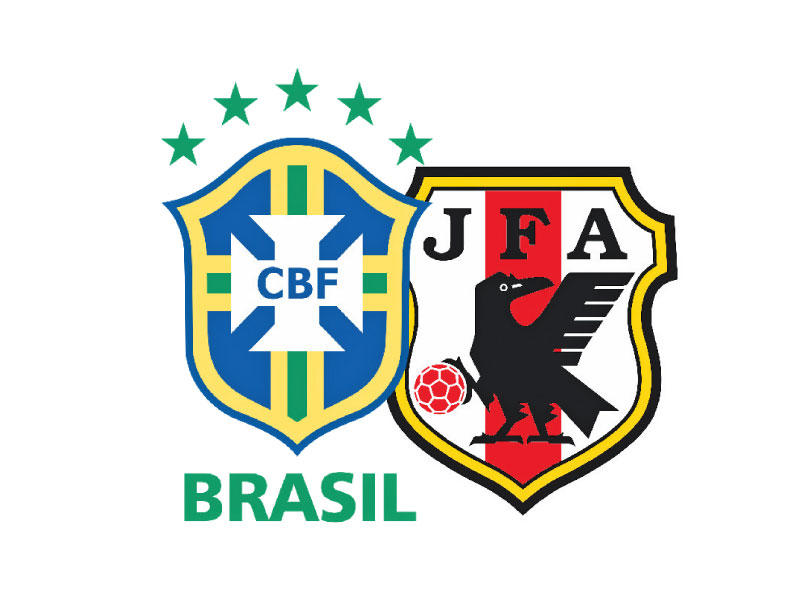 المنتخبان البرازيلي والياباني 