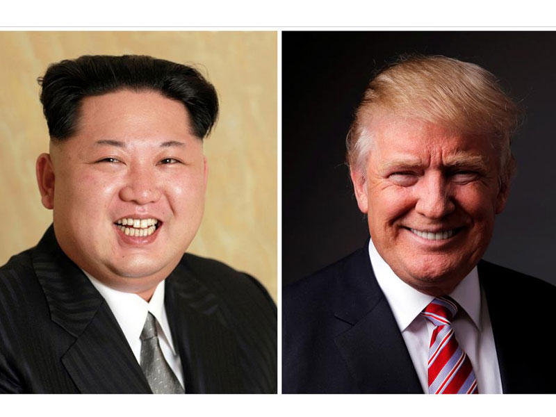  الرئيس الأميركي دونالد ترامب وزعيم كوريا الشمالية كيم جونغ أون 