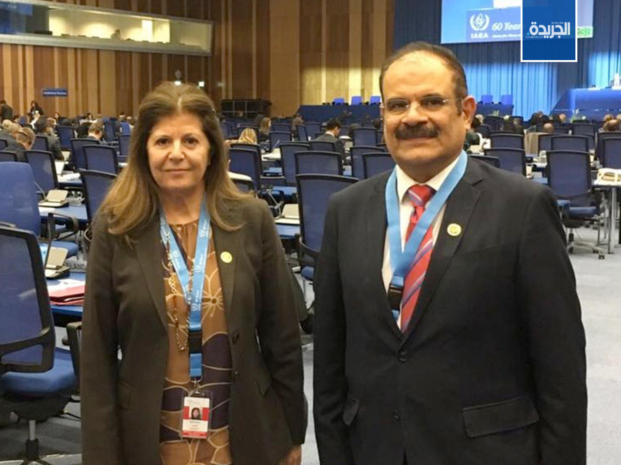 د. سميرة السيد عمر ود. نادر العوضي المفوض التنفيذي للتلعاون الدولي مع الوكالة