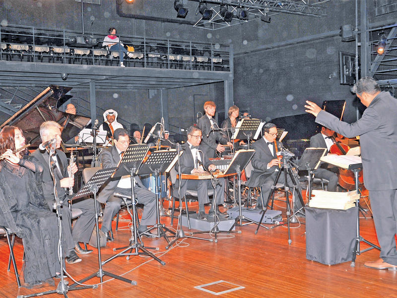 سليمان الديكان في إحدى الأمسيات الموسيقية