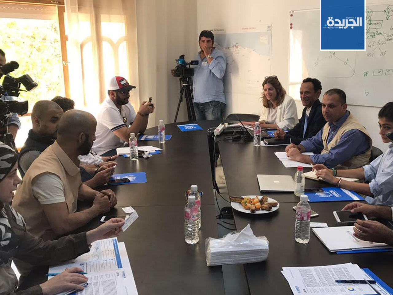 جانب من التصريح صحفي للمفوض السامي للأمم المتحدة لشؤون اللاجئين في تونس مازن أبو شنب