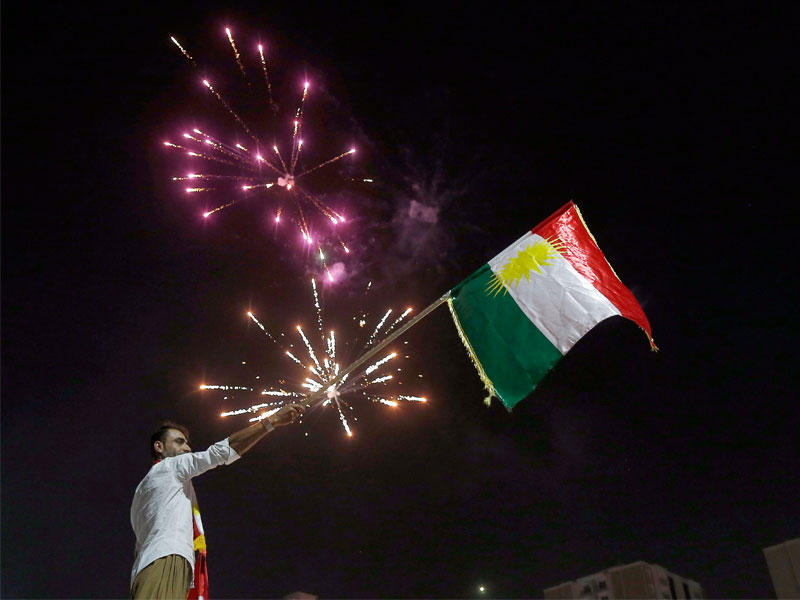  احتفالات بمناسبة الاستفتاء الذي جرى في كردستان العراق