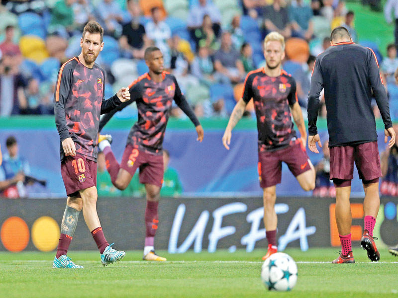 جانب من تدريبات برشلونة