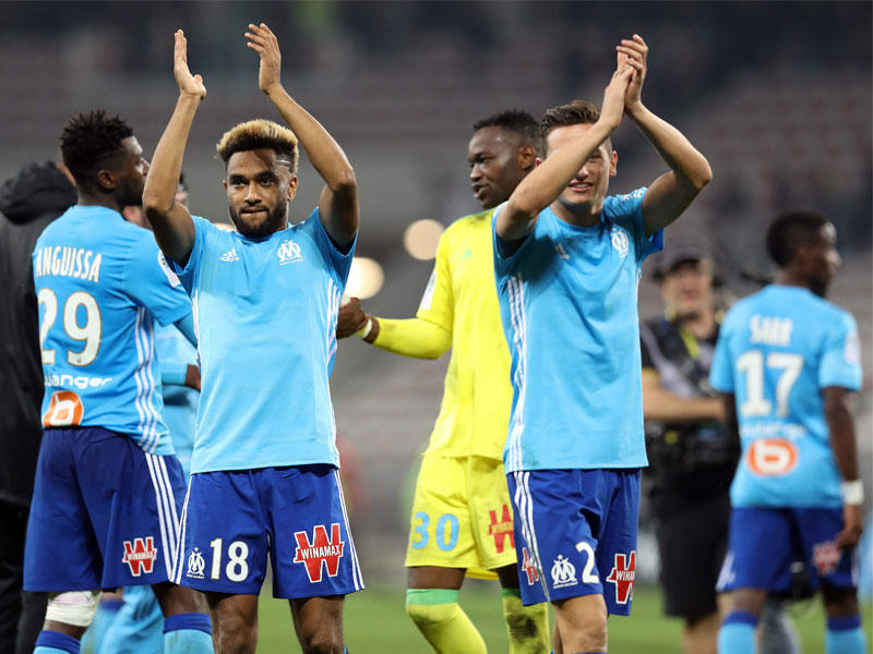 لاعبو مرسيليا بعد المباراة