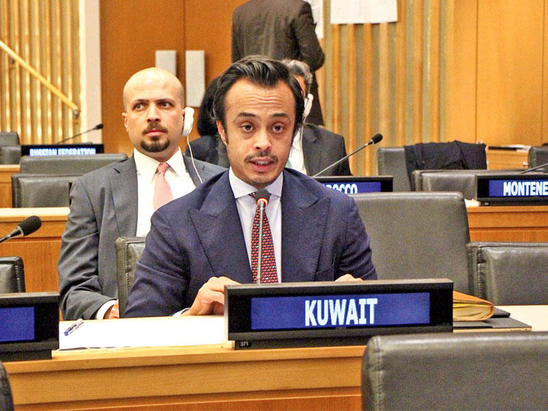 المستشار نواف الأحمد يلقي كلمة الكويت