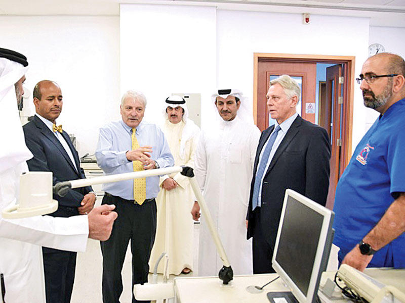 جانب من زيارة الوفد القطري