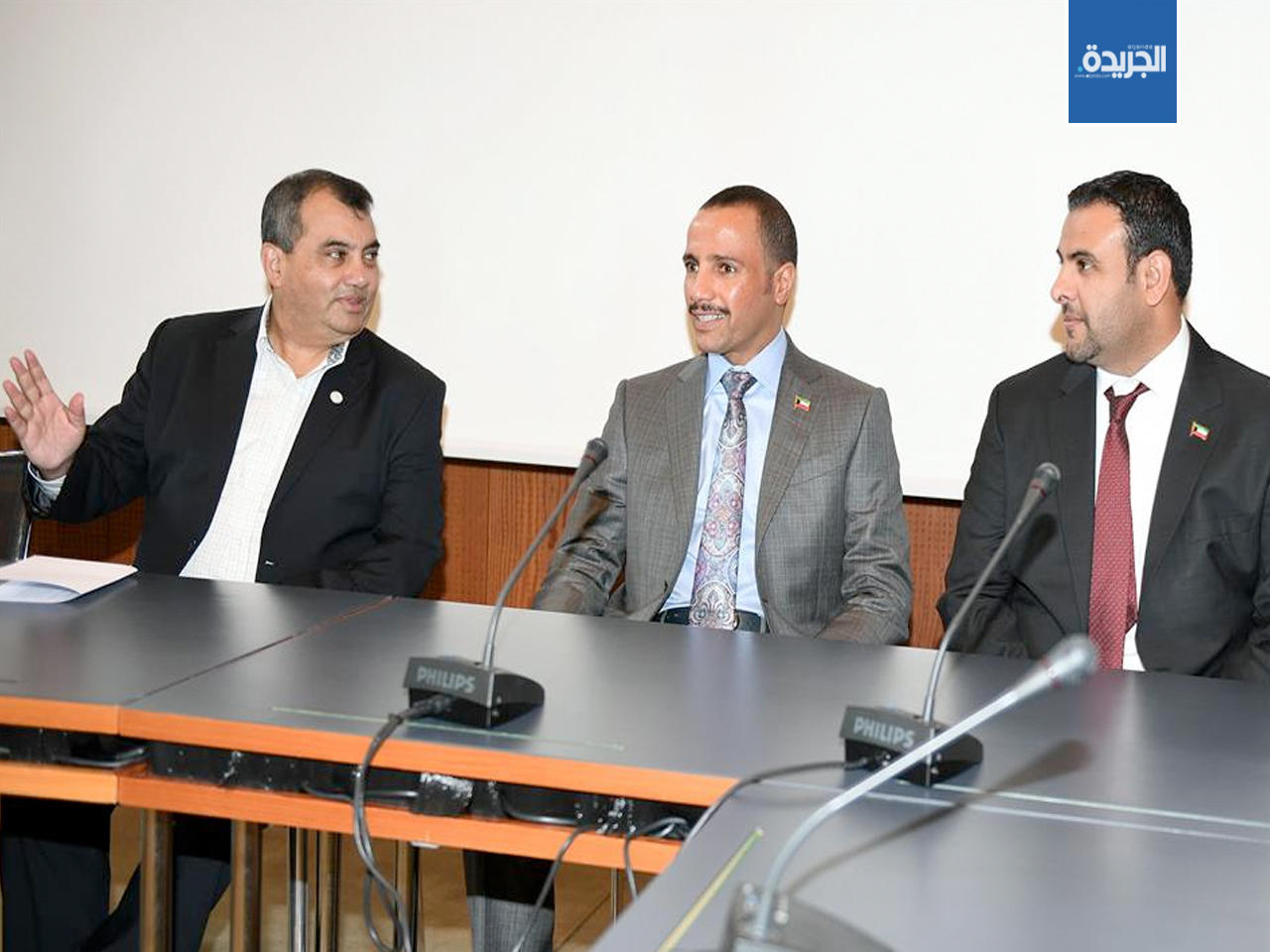 الغانم والفضالة في لقائهما مع صابر تشودري