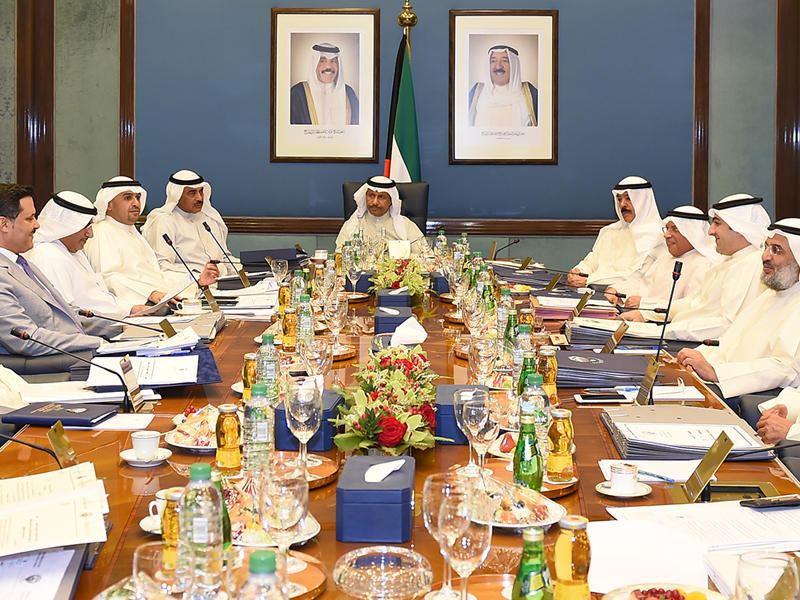 صورة أرشيفية لسمو الشيخ جابر المبارك يترأس جلسة مجلس الوزراء