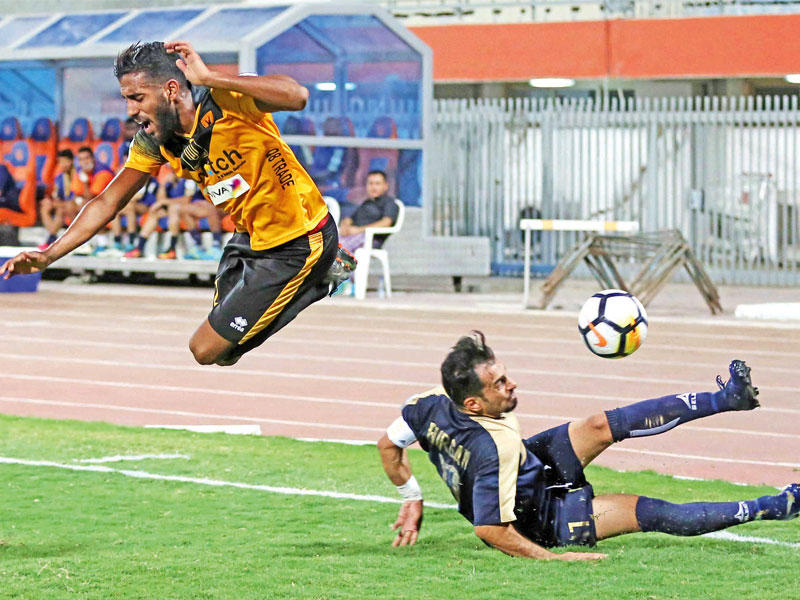 جانب من مباراة القادسية وبرقان (تصوير جورج رجي)