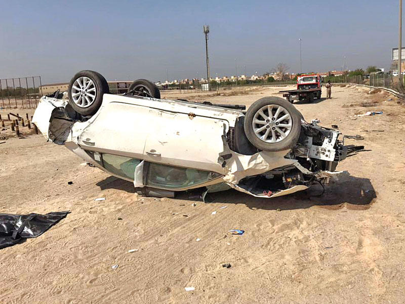 المركبة بعد حادث الانقلاب