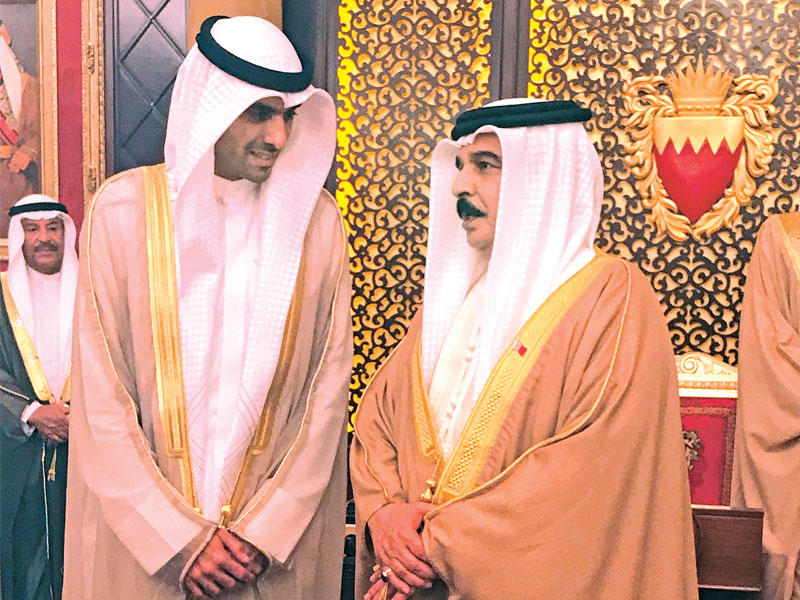 العاهل البحريني وبدر الخرافي