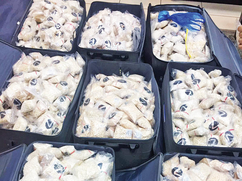 الحبوب المخدرة المضبوطة في الشحن الجوي