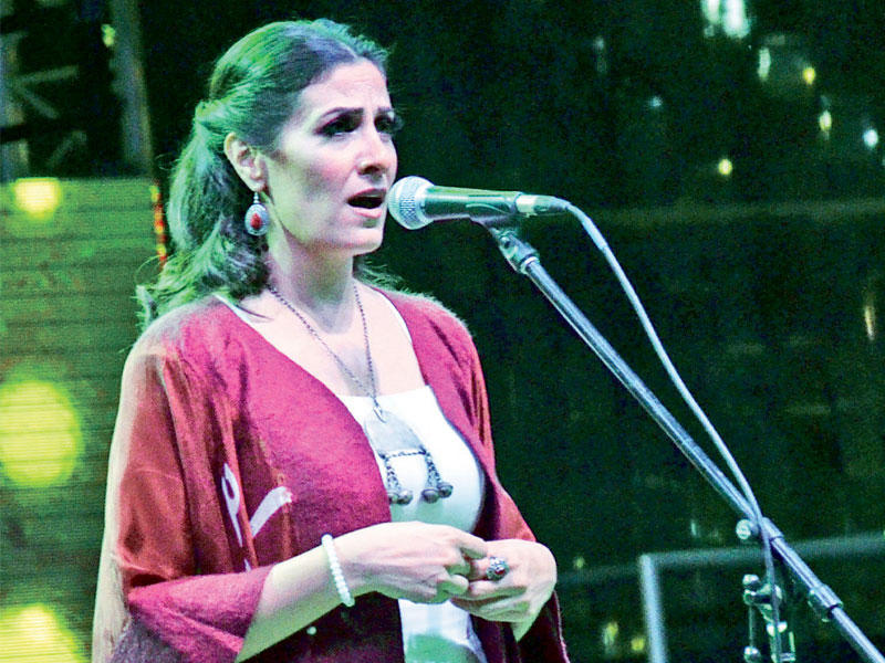 هند حامد أثناء الحفل