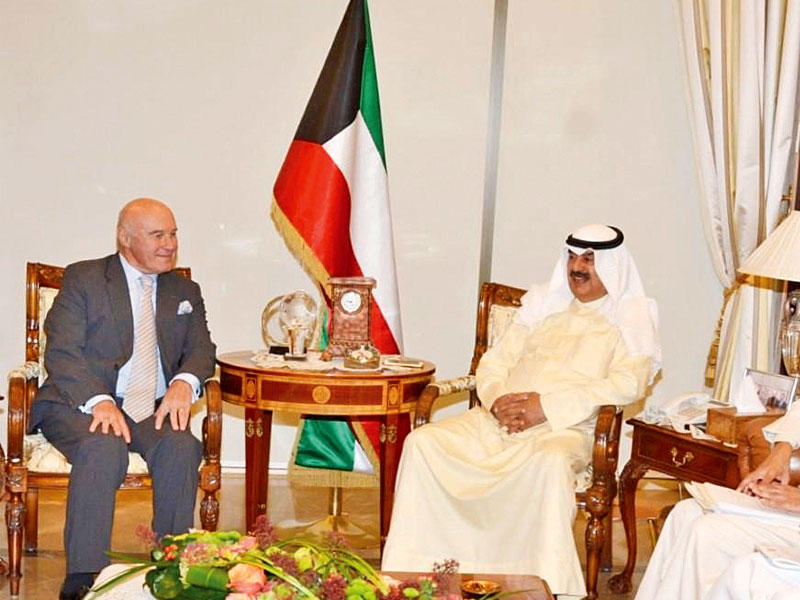 الجارالله أثناء اجتماعه مع سفير صربيا أمس