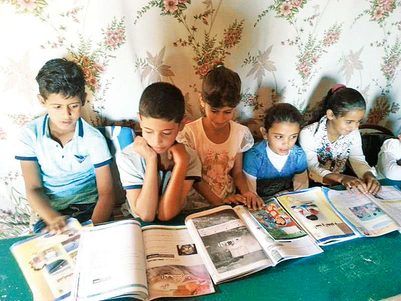 تلامذة في إحدى مدارس سيناء