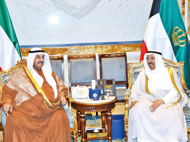  صاحب السمو مستقبلاً ناصر المحمد أمس